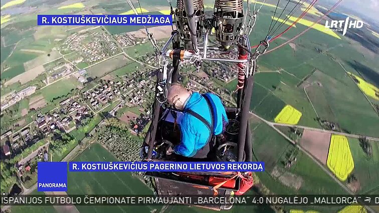 Sportas. Orai. Oreivis Rokas Kostiuškevičius pagerino Lietuvos rekordą: pakilo į 9 kilometrų 386 metrų aukštį