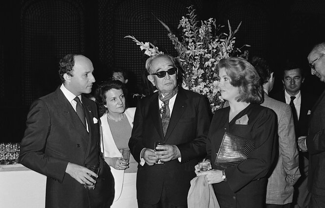 Laurent Fabius, Akira Kurosawa, Catherine Deneuve, 1985