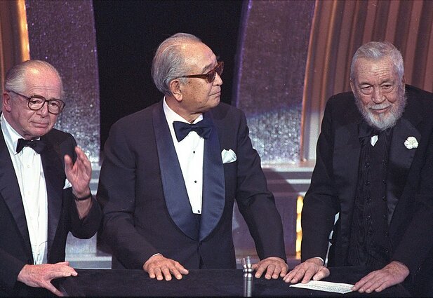 Billy Wilder, Akira Kurosawa, John Huston, 1986