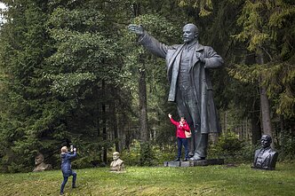 Lenin statue at Grūtas Park in Lithuania