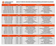 2020-21 m. sezono Eurolygos tvarkaraštis (1-34 turai)