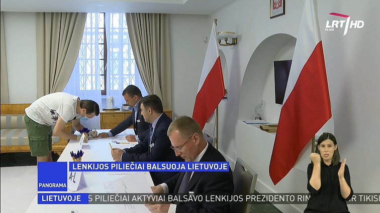 Panorama. Atiduoti balsą prezidento rinkimuose lenkai aktyviai rinkosi ir Vilniuje (su vertimu į gestų k.)