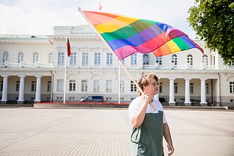 LGBT bendruomenės akcija prie prezidentūros