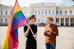 LGBT bendruomenės akcija prie prezidentūros