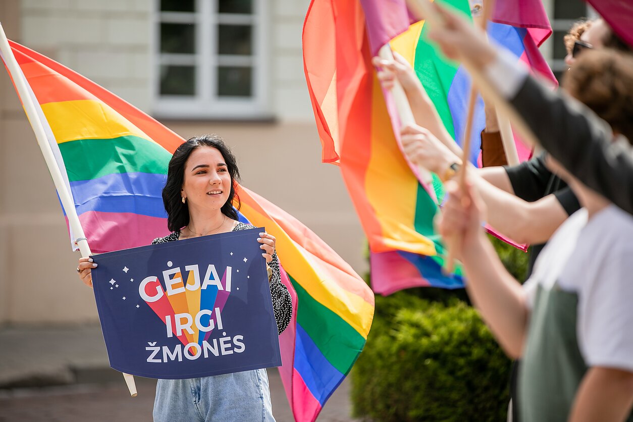 LGBT bendruomenės akcija prie prezidentūros