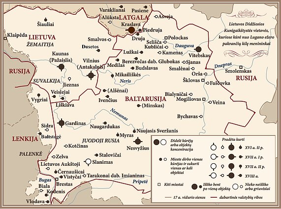 LDK vietovės, kuriose kūrė nuo Lugano ežero pakrančių kilę menininkai