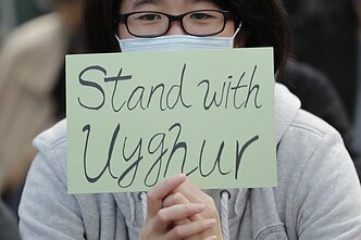 Paramos uigūrams protestas Honkonge