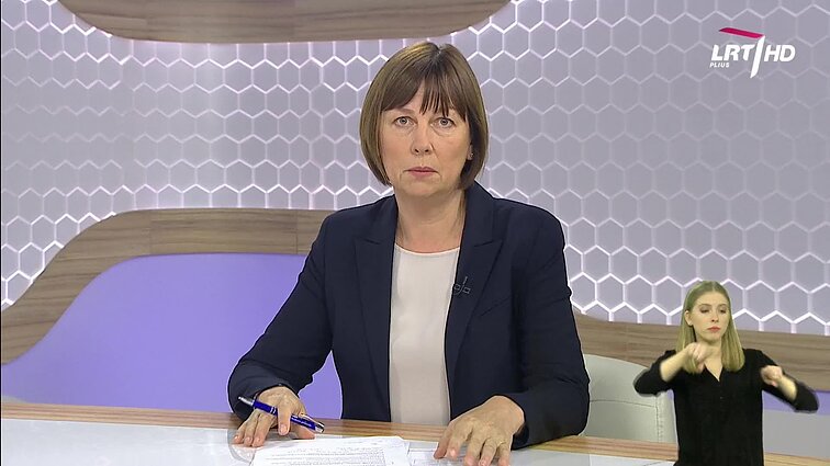 Dienos tema (su vertimu į gestų k.)