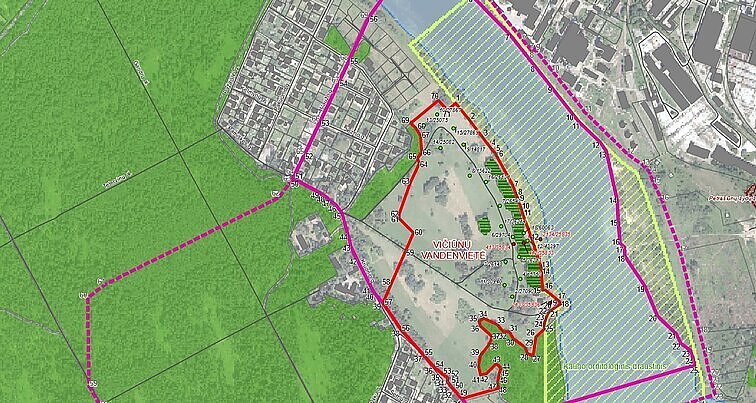 Vičiūnų vandenvietė po sumažinimo