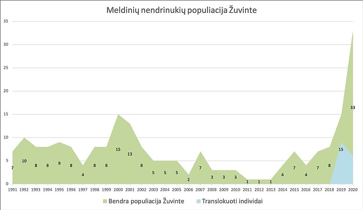 Meldinių nendrinukių populiacija