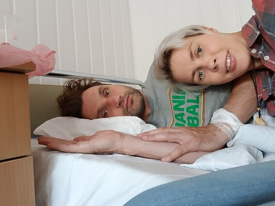 Ramūnas Grumbinas su žmona Marija