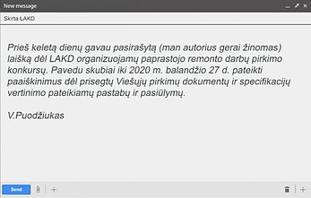 Ištrauka iš V. Puodžiuko laiško, siųsto LAKD
