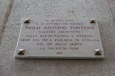 P. Fontanui skirta memorialinė lenta P. Fontanui skirta memorialinė lenta