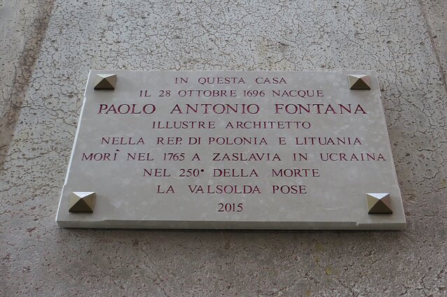 P. Fontanui skirta memorialinė lenta P. Fontanui skirta memorialinė lenta