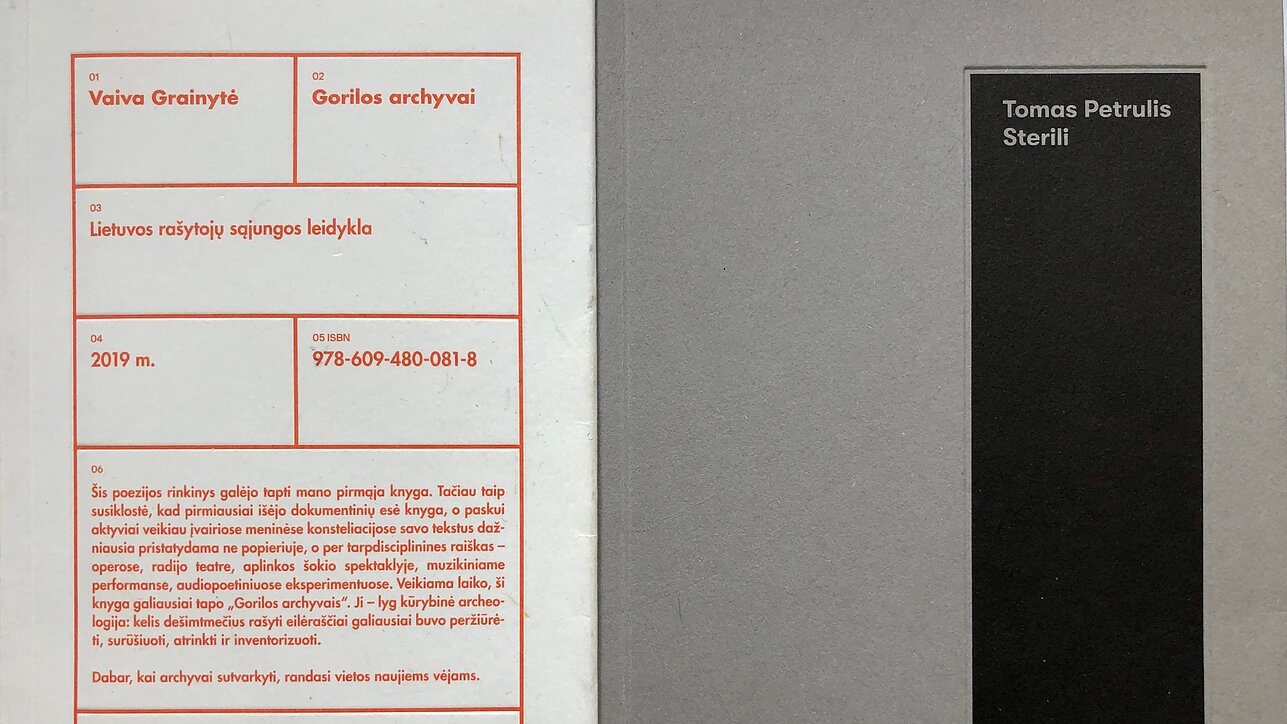 LRT nuotr., Vaivos Grainytės ir Tomo Petrulio poezijos knygos