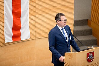 Seimas susirinko į neeilinį posėdį dėl rinkimų Baltarusijoje