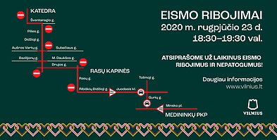 „Laisvės kelio“ renginio metu sostinėje bus laikini eismo ribojimai