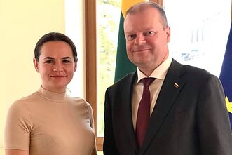 Sviatlana Cichanouskaja, Saulius Skvernelis Sviatlana Cichanouskaja, Saulius Skvernelis