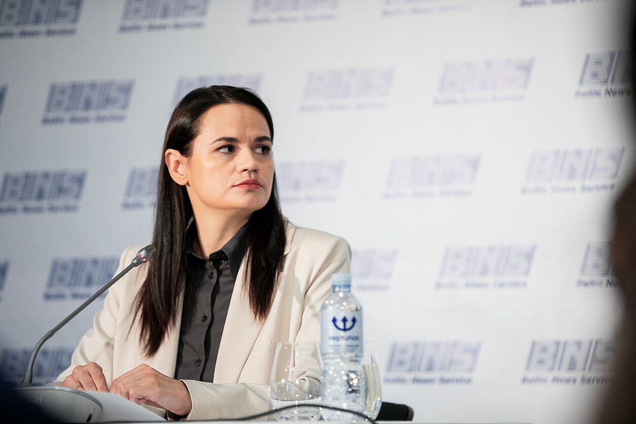 Sviatlanos Cichanouskajos spaudos konferencija Vilniuje Sviatlanos Cichanouskajos spaudos konferencija Vilniuje