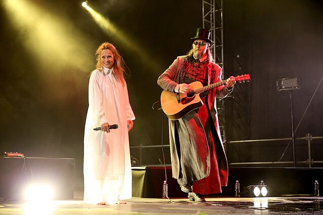 Aistės Smilgevičiūtės ir „Skylės“ koncerto akimirka 