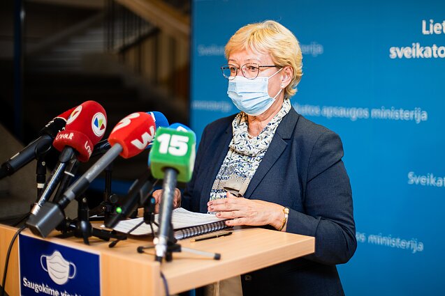 Razmuvienė: nauji koronaviruso židiniai – Vilniuje ir Šiauliuose