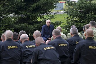 Aliaksandras Lukašenka ir OMON