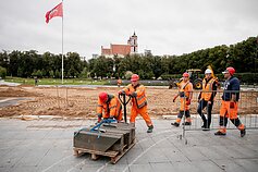 Ardomas paplūdimys Lukiškių aikštėje