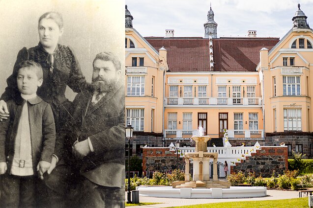 Chaimo ir Doros Frenkelių su sūnumi Jokūbu portretas, apie 1892-1894 m. ir Chaimo Frenkelio dvaras Chaimo ir Doros Frenkelių su sūnumi Jokūbu portretas, apie 1892-1894 m. ir Chaimo Frenkelio dvaras