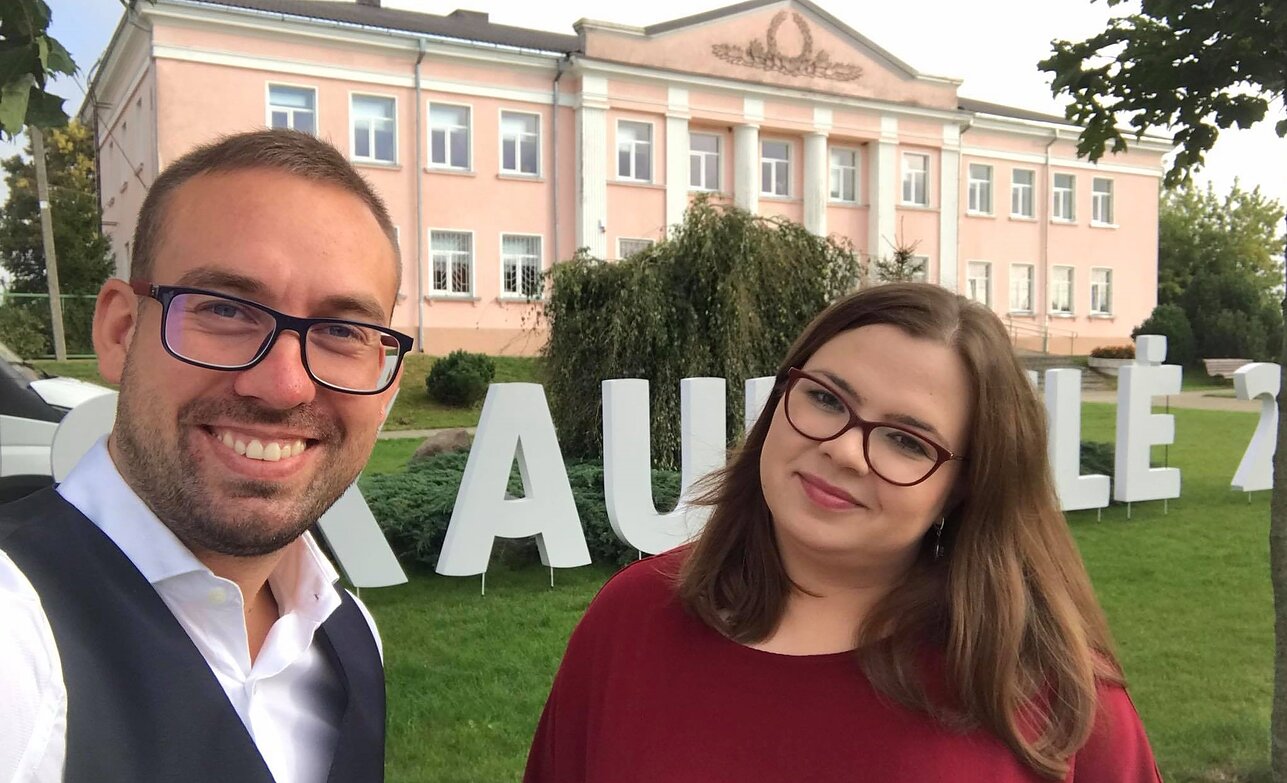 LRT RADIJO nuotr., Edvardas Kubilius ir Rūta Kupetytė Skaudvilėje