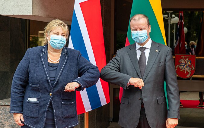 Norvegijos premjerė: mūsų atsakomybė yra tvirtai pasakyti, kad Baltarusijos žmonių reikia klausyti