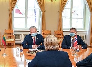 Gitano Nausėdos ir Ernos Solberg susitikimas Gitano Nausėdos ir Ernos Solberg susitikimas