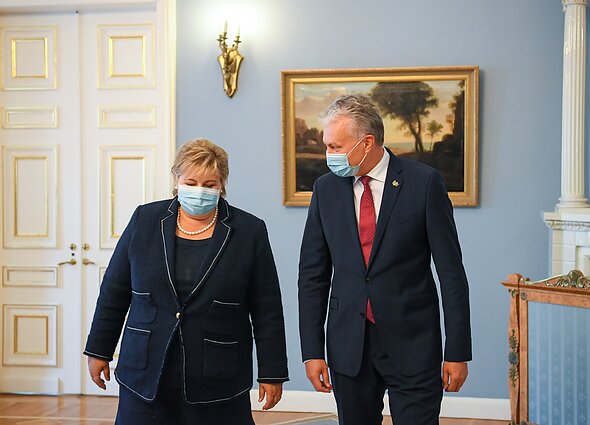 Gitano Nausėdos ir Ernos Solberg susitikimas Gitano Nausėdos ir Ernos Solberg susitikimas