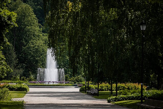 A fountain in the Bernardine Gardens, Vilnius