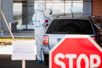 Coronavirus testing site