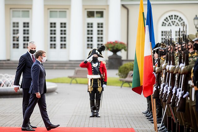 Emmanuel Macron in Vilnius