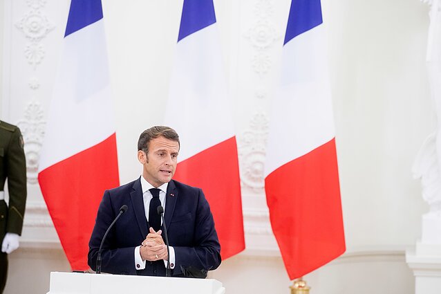 Emmanuel Macron in Vilnius
