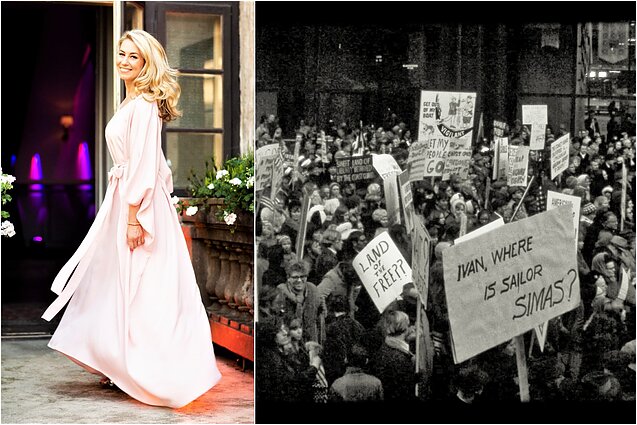 Giedrė Žickytė ir filmo „Šuolis“ stop kadras