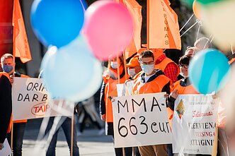 Mitingas „Mano pasirinkimas – orus darbas, o ne moderni vergovė“