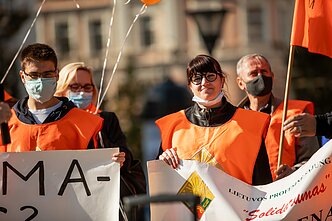 Mitingas „Mano pasirinkimas – orus darbas, o ne moderni vergovė“