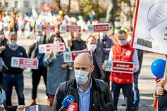 Mitingas „Mano pasirinkimas – orus darbas, o ne moderni vergovė“