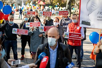 Mitingas „Mano pasirinkimas – orus darbas, o ne moderni vergovė“