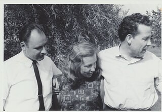 Algimantas Mackus, Zinaida Nagytė-Katiliškienė, Henrikas Nagys 1964 m.