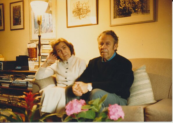 Henrikas Nagys su seserimi Zinaida 1987 m.