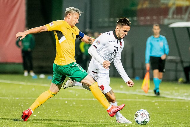 Sportas. Orai. Lietuvos futbolo rinktinė UEFA „Tautų lygos“ turnyre įveikė Kazahstano rinktinę