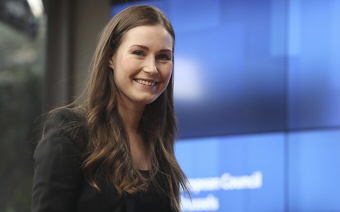 Suomijos premjerė Sanna Marin Suomijos premjerė Sanna Marin