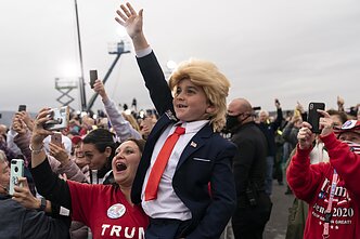 Supporters of Donald Trump in the US