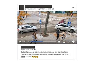 Automobilių susibūrimas Palangos mieste