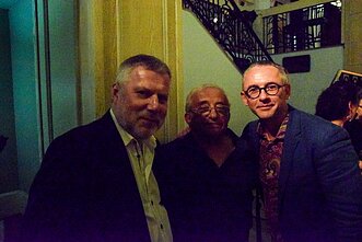 Faustas Latėnas, Viačeslavas Ganelinas, Aleksandras Šimelis 2018 m. Izraelyje Faustas Latėnas, Viačeslavas Ganelinas, Aleksandras Šimelis 2018 m. Izraelyje