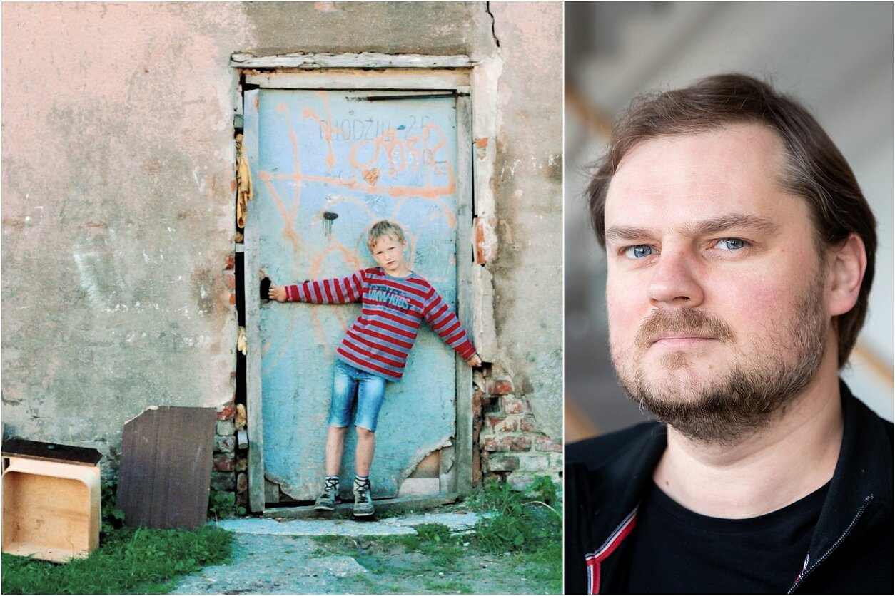 Stop kadras ir J. Stacevičiaus/LRT nuotr. fotokoliažas, Filmas „Romano vaikystė“ ir Linas Mikuta