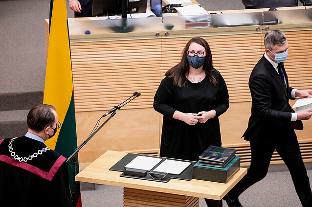 Žinios. Prezidentas susitinka su kandidate į teisingumo ministres Evelina Dobrovolska